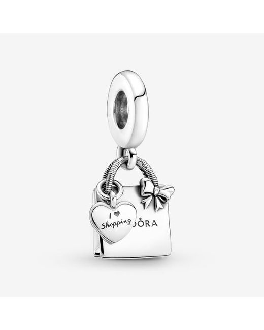 Pandora White Shopping Bag Dangle Charm