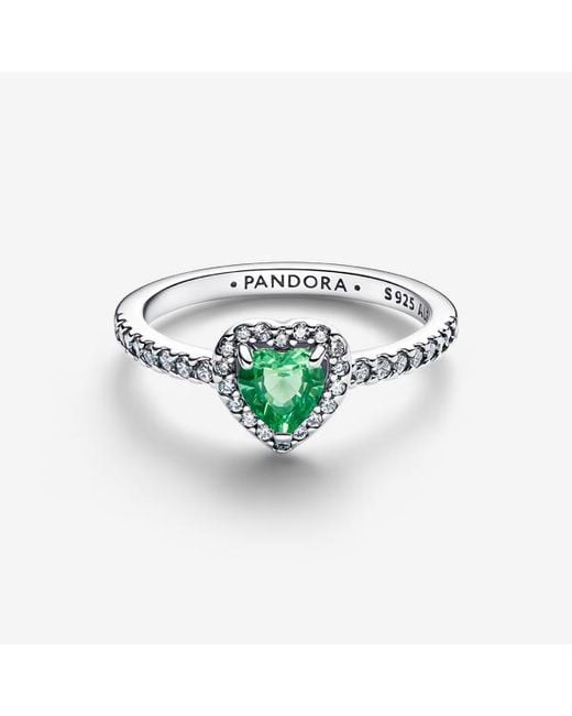 Pandora Metallic Elevated Mint Heart Ring