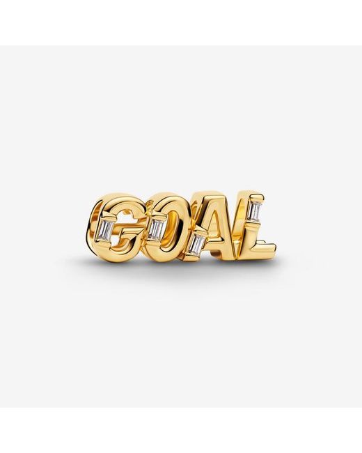 Pandora Metallic Goal Script Charm