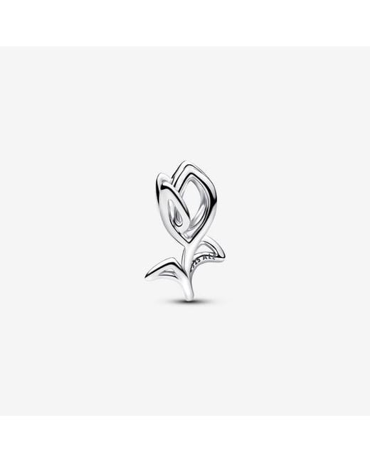 Pandora White Tulip Openwork Charm