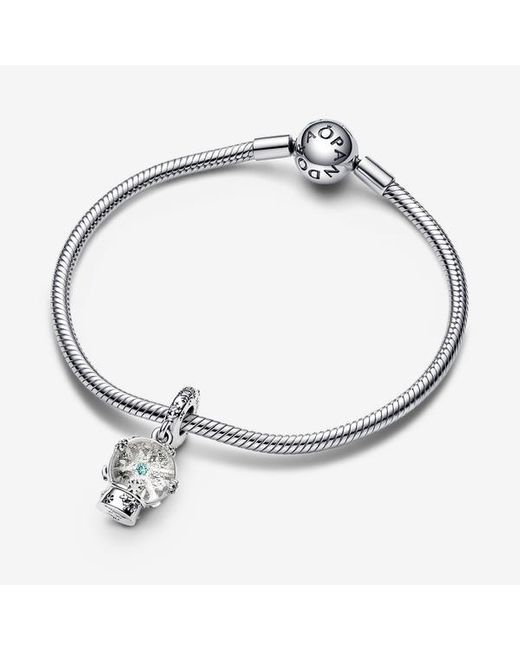 Pandora White Snowflake Snowglobe Dangle Charm