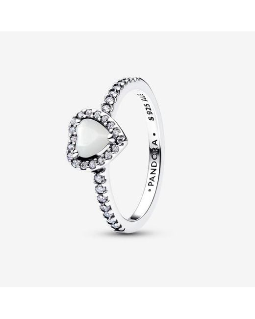 Pandora Metallic Elevated Heart Ring
