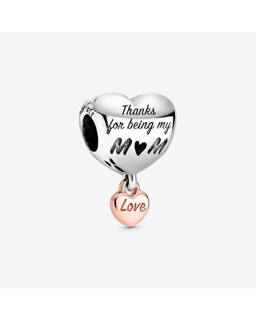 Pandora Black Love You Mum Heart Charm