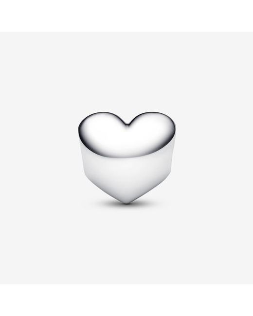 Pandora White Moments 794161c01 Engraved Red Stone Heart Pendant In Sterling Silver With Artificial Crystal