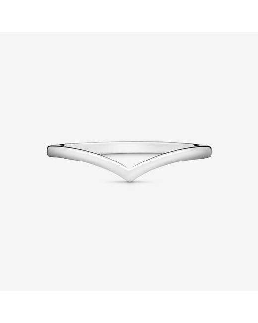 Pandora Metallic Polished Wishbone Ring
