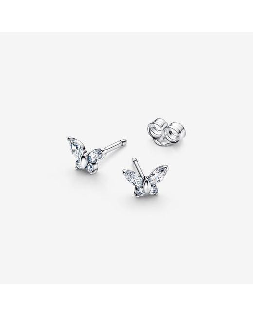 Pandora Metallic Butterfly Stud Earrings