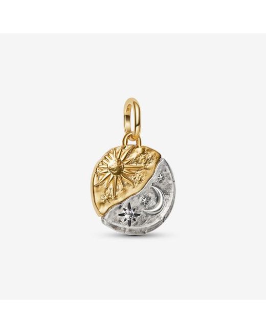 Pandora Metallic Sun And Moon Medallion Charm