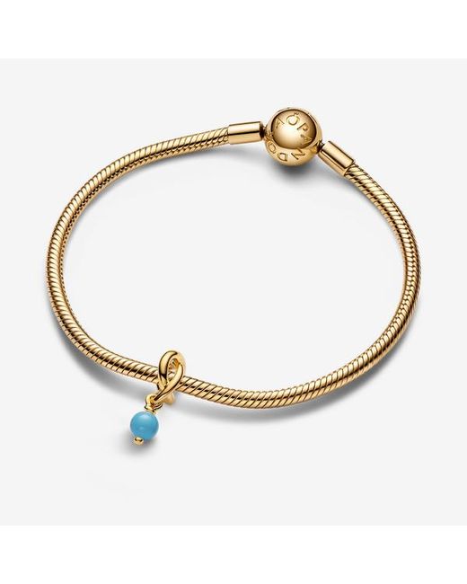 Pandora Blue December Birthstone Eternity Circle Dangle Charm