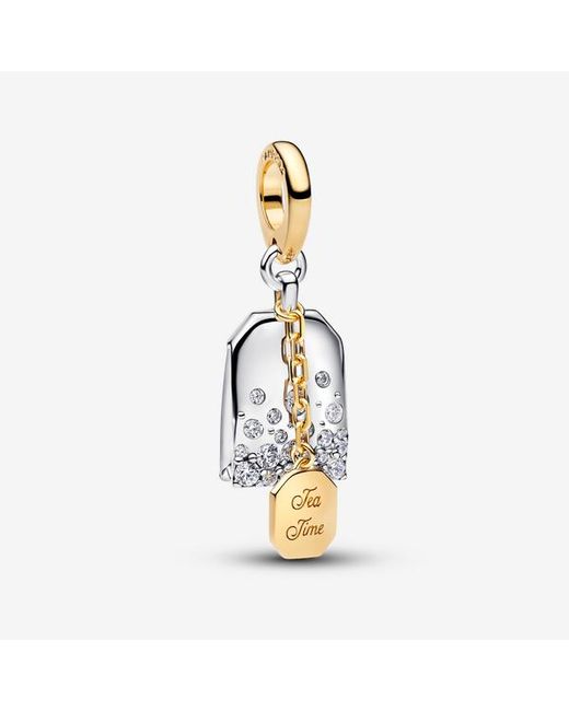 Pandora Metallic Bridgerton Tea Bag Dangle Charm