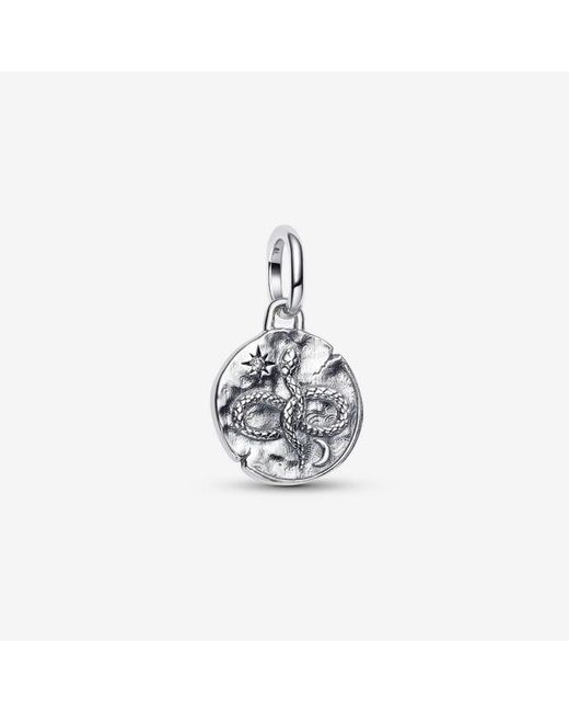 Pandora White Infinity Snake Medallion Charm