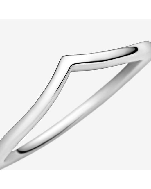 Pandora Metallic Polished Wishbone Ring