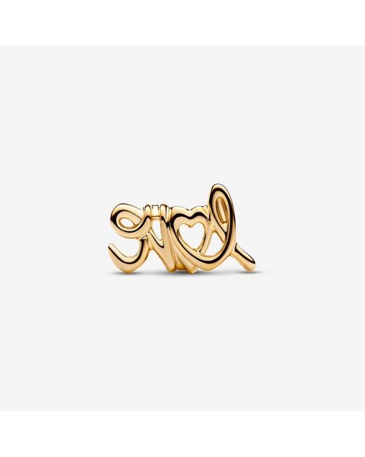 Pandora Metallic Handwritten Love Charm