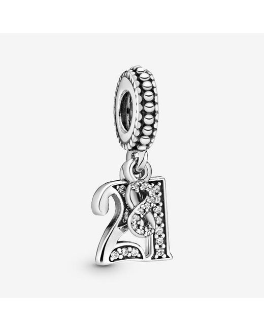 Pandora Black 21St Celebration Dangle Charm