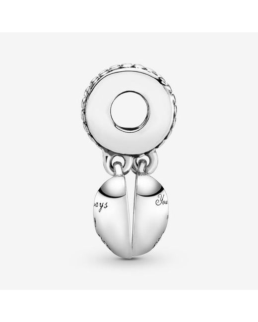 Pandora White Mother & Daughter Hearts Dangle Charm