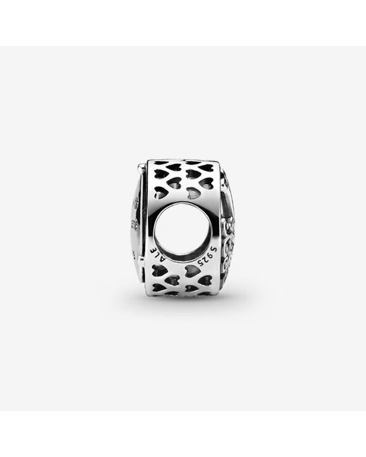 Pandora Black Moments Sterling Silver Openwork Family Roots Charm Bracelet Charm