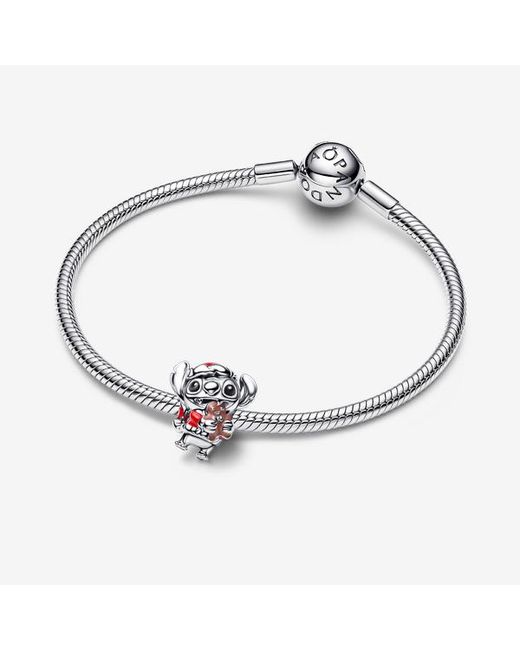 Pandora White Disney Stitch Holiday Charm