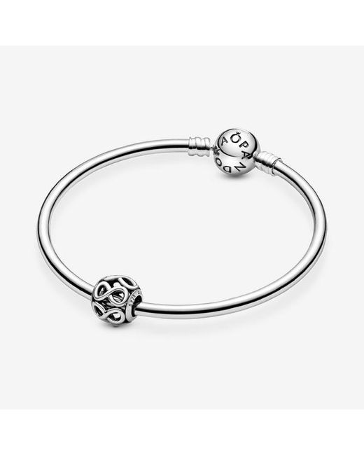 Pandora White Openwork Infinity Charm