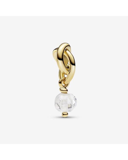 Pandora Metallic April Birthstone Eternity Circle Dangle Charm