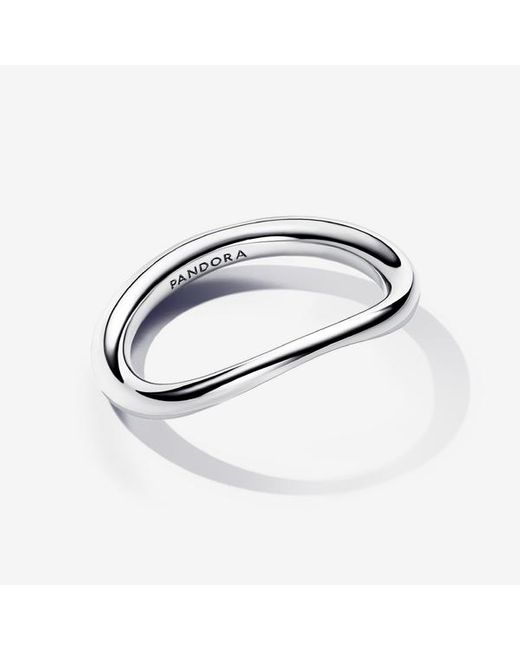 Pandora White Organically Shaped Band Ring