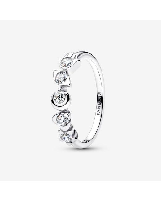 Pandora White Talisman Sterling Lab-Grown Diamond Symbols Ring