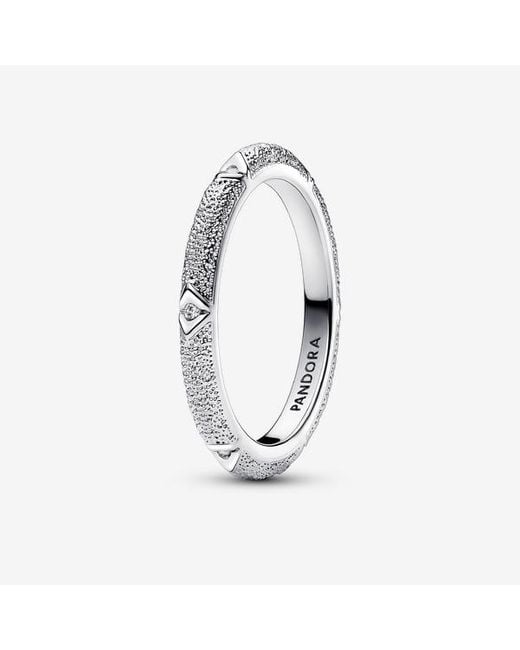 Pandora Metallic Me Texture & Stones Ring