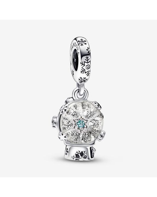 Pandora White Snowflake Snowglobe Dangle Charm