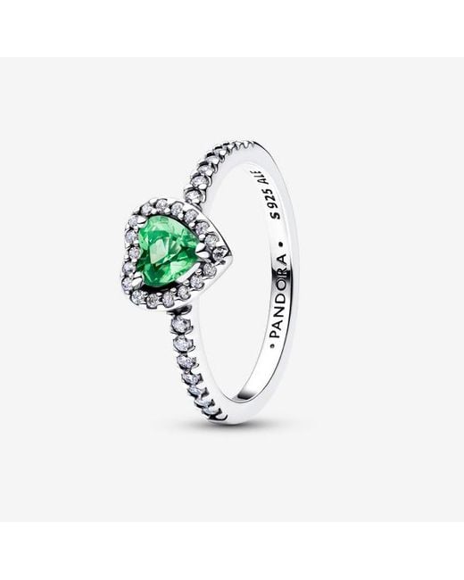 Pandora Metallic Elevated Mint Heart Ring