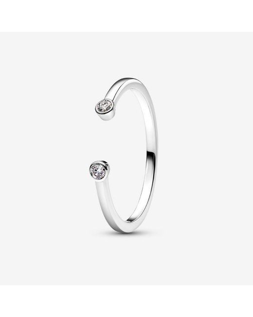 Pandora White Era Lab-Grown Diamond Open Ring
