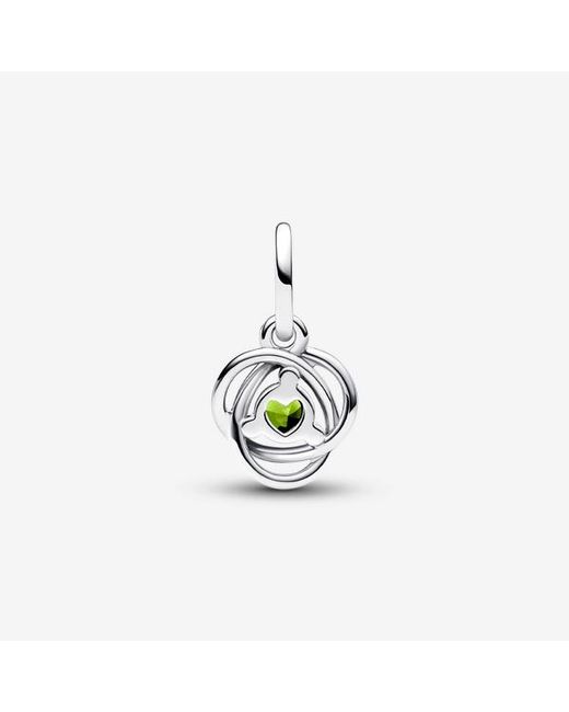 Pandora White August Birthstone Eternity Circle Dangle Charm