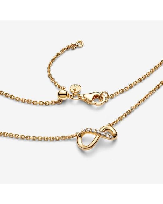 Pandora Metallic Sparkling Infinity Collier Necklace