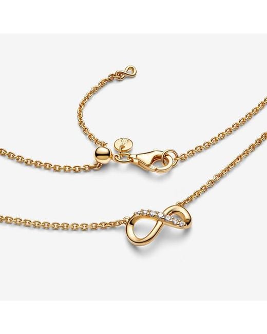 Pandora Metallic Sparkling Infinity Collier Necklace