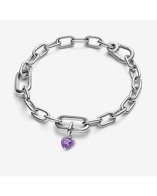 Pandora Purple Me Chakra Heart Mini Dangle Charm