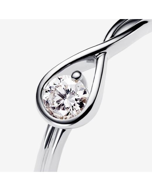 Pandora Metallic Infinite Sterling Lab-Grown Diamond Ring