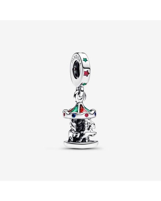 Pandora White Spinning Carousel Dangle Charm