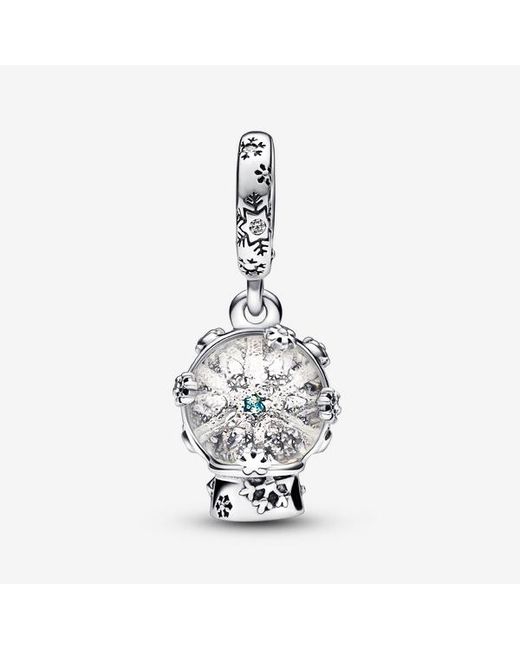 Pandora White Snowflake Snowglobe Dangle Charm