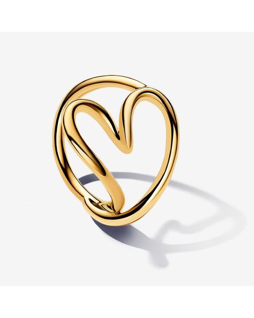 Pandora Metallic Organically Shaped Heart Ring