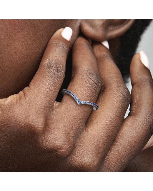 Pandora Timeless Wish Sparkling Blue Ring