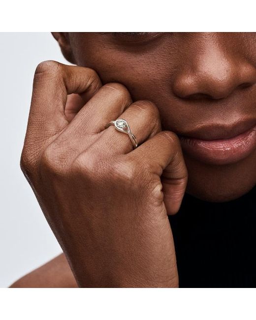 Pandora Metallic Infinite Sterling Lab-Grown Diamond Ring