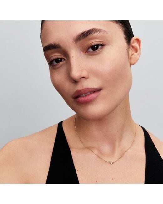 Pandora Metallic Era Lab-Grown Diamond Droplet Bar Necklace