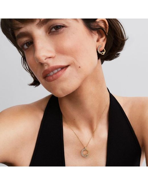 Pandora Metallic Infinite Lab-Grown Diamond Pavé Circle Pendant Necklace