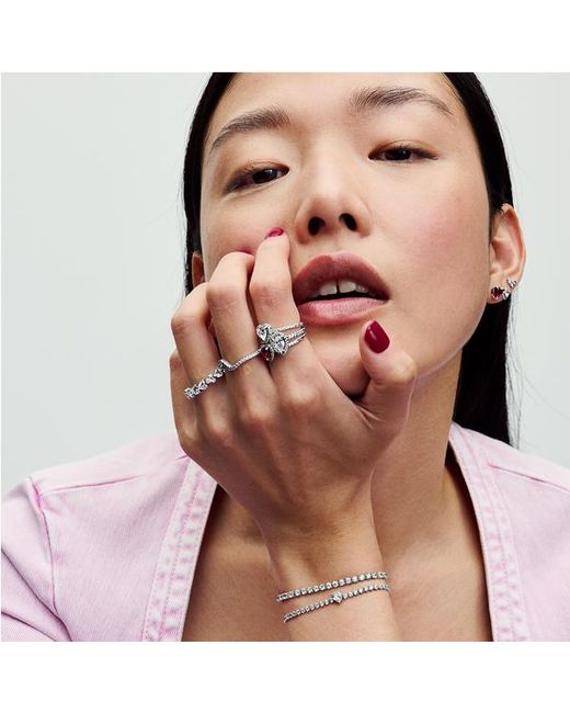 Pandora Metallic Elevated Heart Ring