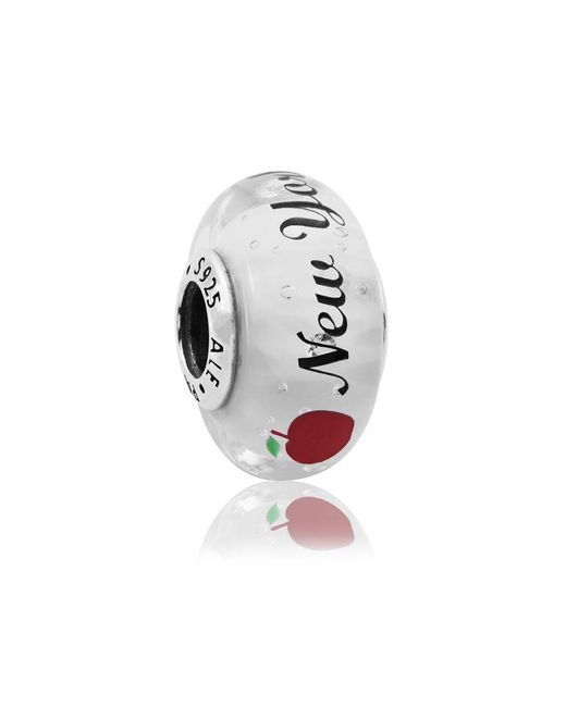 PANDORA New York City Murano Charm in White Lyst