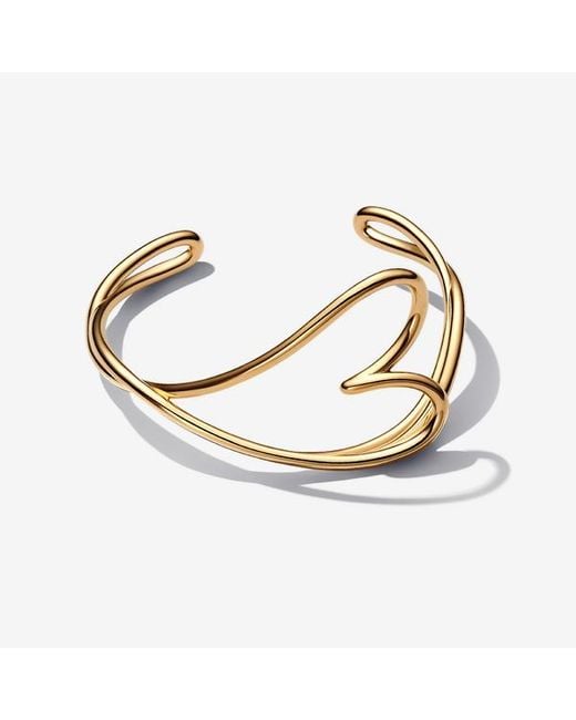 Pandora Metallic Organically Shaped Heart Bangle