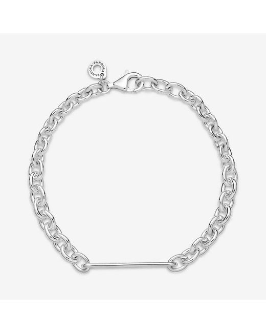 Pandora Metallic Engravable Bar Link Bracelet