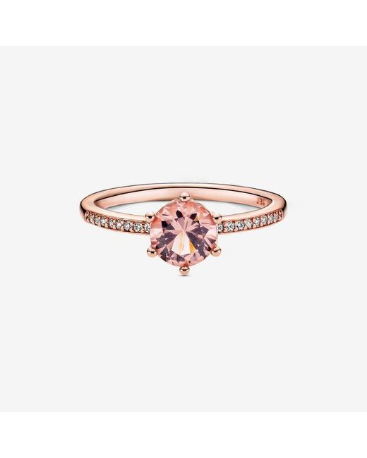 Pandora Pink Sparkling Crown Solitaire Ring