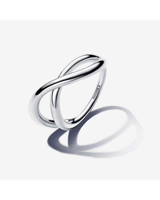 Pandora White Organically Shaped Infinity Ring