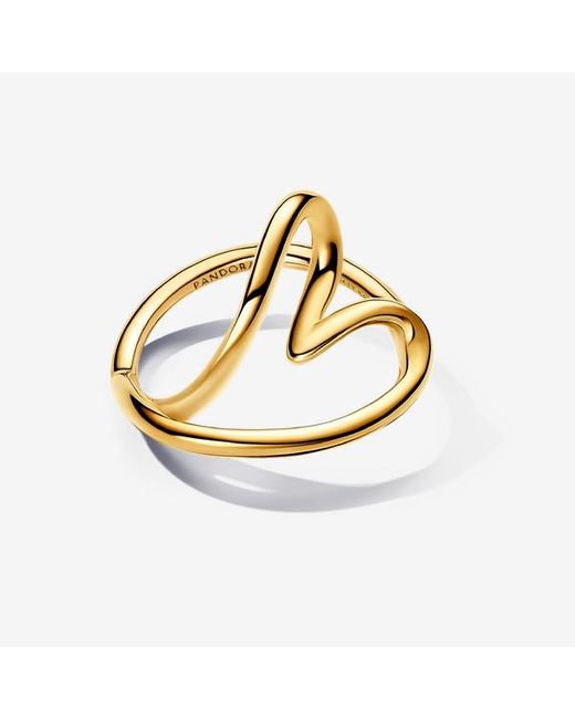 Pandora Metallic Organically Shaped Heart Ring