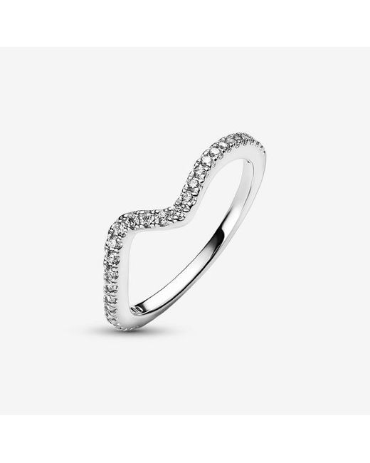 Pandora Metallic Sparkling Wave Ring