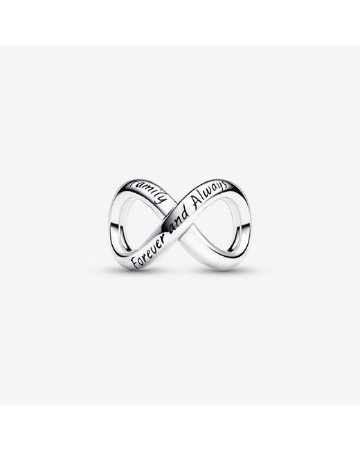 Pandora White Forever & Always Infinity Charm
