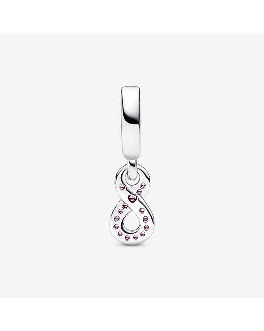 Pandora White Sparkling Infinity Dangle Charm